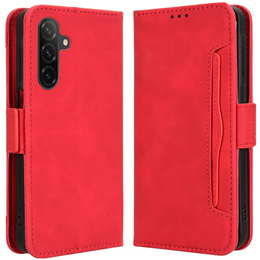 Etui z klapką do Samsung Galaxy A36 5G, Card Slot, czerwone