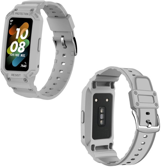 Pasek z Etui do Huawei Band 6 / Huawei Band 7, Szary