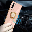 Etui do Samsung Galaxy S21 FE, Electro Ring, różowe