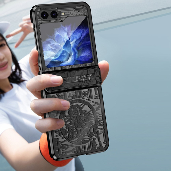 Etui do Samsung Galaxy Z Flip7 FE / Z Flip6, Mechanical Legend, czarne