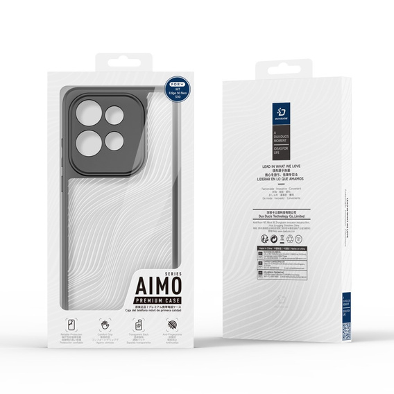 Etui DuxDucis do Motorola Edge 50 Neo / Motorola ThinkPhone 25, Aimo case, przezroczyste / czarne