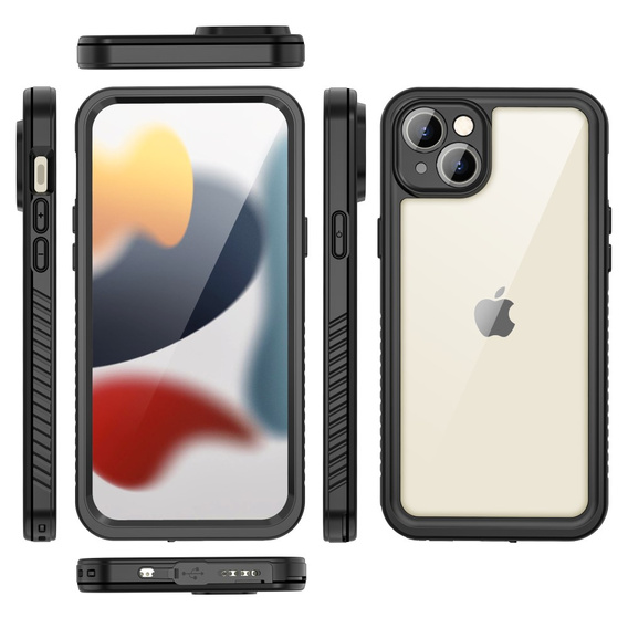 Etui Wodoodporne IP68 do iPhone 15 Plus, Redpepper, czarne