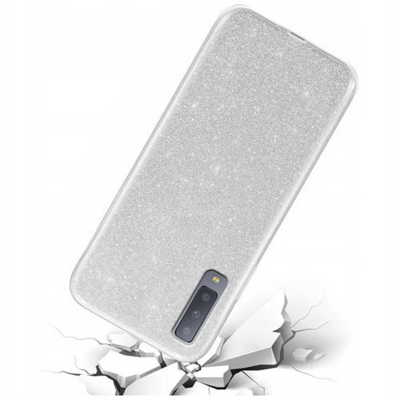 Etui Glitter Case do Samsung Galaxy A7 2018, Silver
