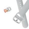 Pasek Silikonowy do Apple Watch 1/2/3/4/5/6/7/8/9/10/11/SE Ultra 1/2/3 42/44/45/46/49mm, Jasnoszary