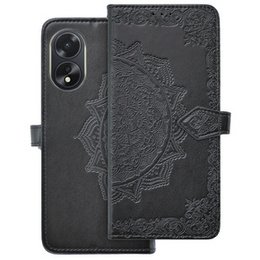 Etui z klapką do Oppo A58 4G, Mandala, czarne