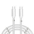 Magnetyczny kabel USB Type-C do Type-C 60W, 3A, 100cm, White