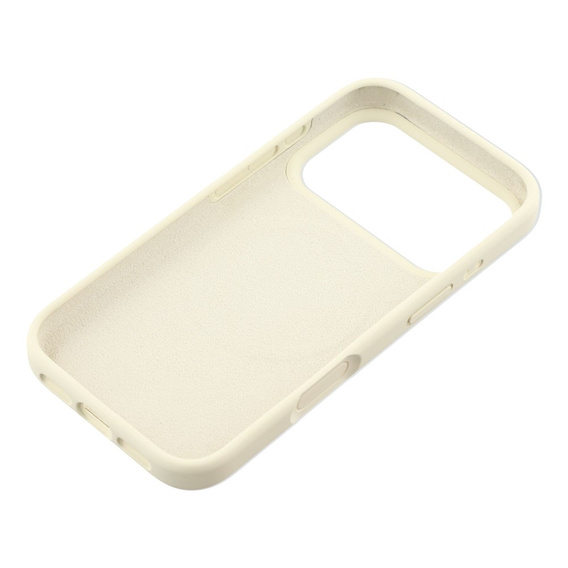 Etui silikonowe do iPhone 17 Pro - kompatybilne z MagSafe, antywstrząsowe,beżowe