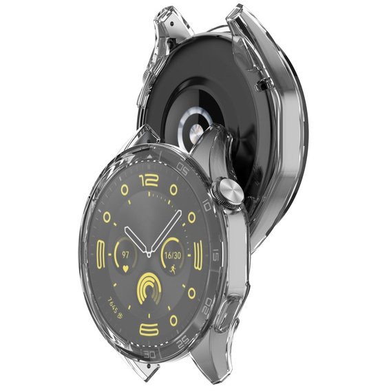 2w1 Etui z Osłoną na ekran do Huawei Watch GT 4 46mm, Przezroczyste