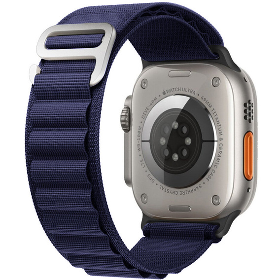 Pasek Nylonowy do Apple Watch 1/2/3/4/5/6/7/8/9/10/11/SE Ultra 1/2/3 42/44/45/46/49mm, Granatowy