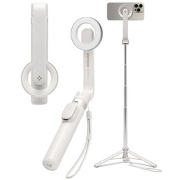 Spigen S571W MagSafe Bluetooth Kijek Selfie Stick Tripod, beżowe