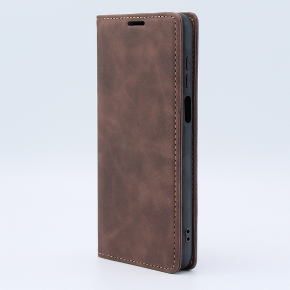 Etui do Motorola Moto G13/ G23 4G, ERBORD Vintage portfel z klapką, kawowe