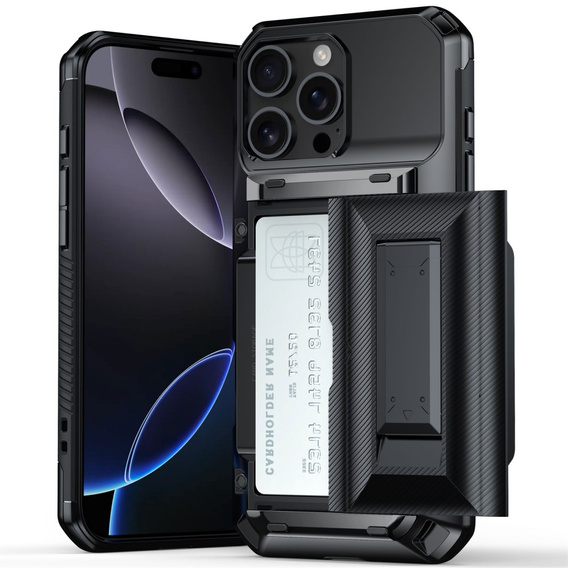 Etui do iPhone 16 Pro Max, Card Holder, czarne