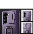Etui pancerne do Samsung Galaxy Z Fold 6 5G, Dexnor Camera Slide S-Pen Slot, fioletowe
