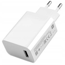 Xiaomi Oryginalna Ładowarka Sieciowa MDY-11-EZ, 1x USB-A, QC4.0 3A, biała (bulk) + kabel
