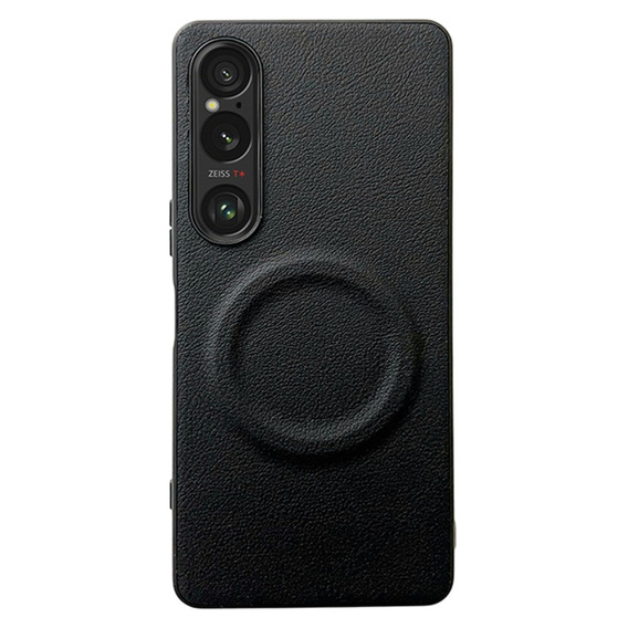 Etui do Sony Xperia 1 VI, Leather Hybrid MagSafe, czarne