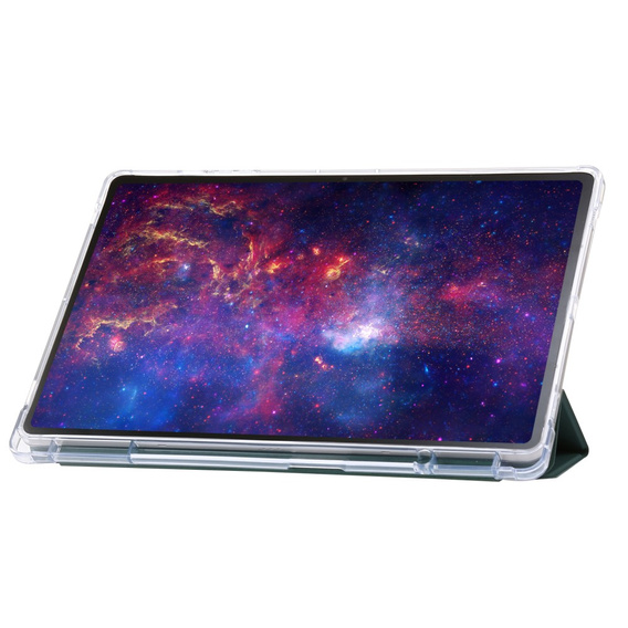 Etui do Samsung Galaxy Tab S9 Ultra, Smartcase Hybrid, z miejscem na rysik, ciemnozielone