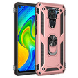 Etui pancerne do Xiaomi Redmi Note 9, Nox Case Ring, różowe rose gold