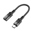 Adapter HOCO U107 OTG USB-C (męski) do Lightning (żeński), 3A – 0,1 m, czarny