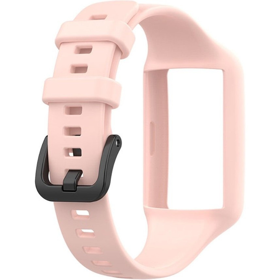 Pasek Silikonowy z Etui do Huawei Band 6, Różowy