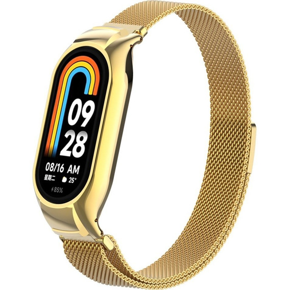 Pasek Bransoleta Milanese do Xiaomi Smart Band 10 / 9 / 8, Złoty