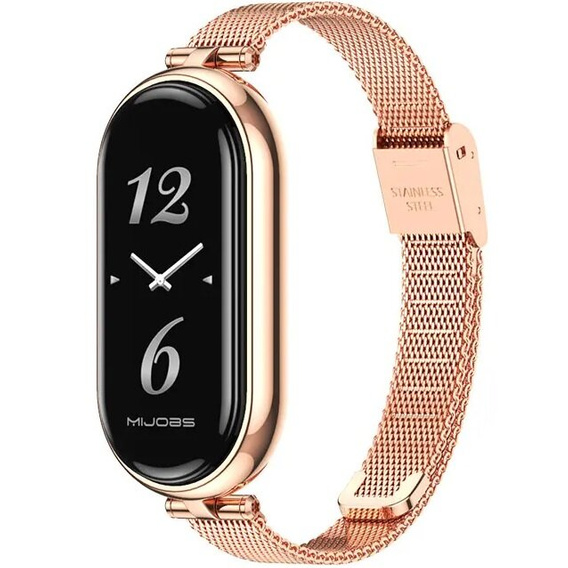 Pasek Bransoleta Milanese do Xiaomi Smart Band 10 / 9 / 8, Różowe złoto