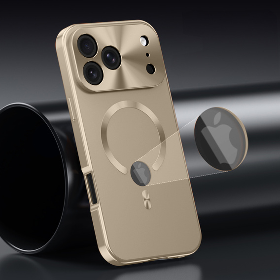 Etui do iPhone 17 Pro, ze szkłem prywatyzującym, do MagSafe – złote
