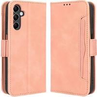 Etui z klapką do Samsung Galaxy M34, Card Slot, różowe