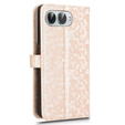 Etui z klapką do T Phone 3 5G, Wallet Rhombus, złote
