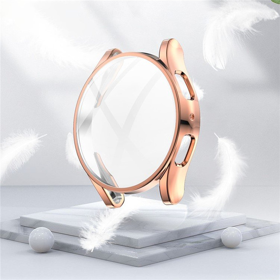 Etui z Osłoną na ekran do Samsung Galaxy Watch 5 44mm, Różowe złoto