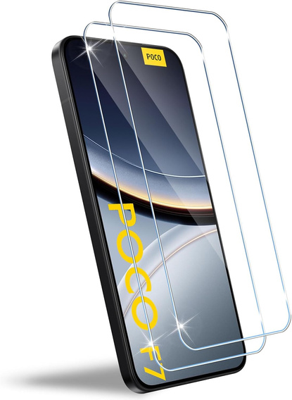 2x Szkło Hartowane do Xiaomi Poco F7, ERBORD 9H Hard Glass, szybka