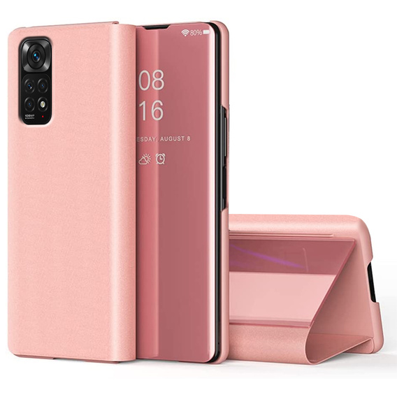 Etui do Xiaomi Redmi Note 11 / 11S, Clear View, różowe rose gold