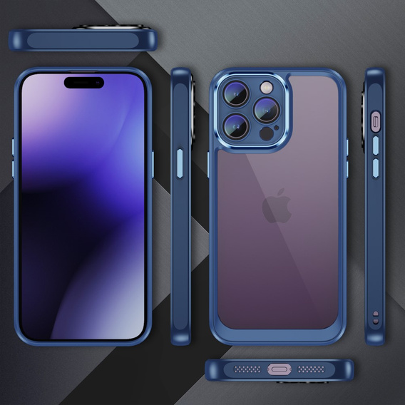 Etui do iPhone 15 Pro Max, ERBORD Impact Guard, niebieskie