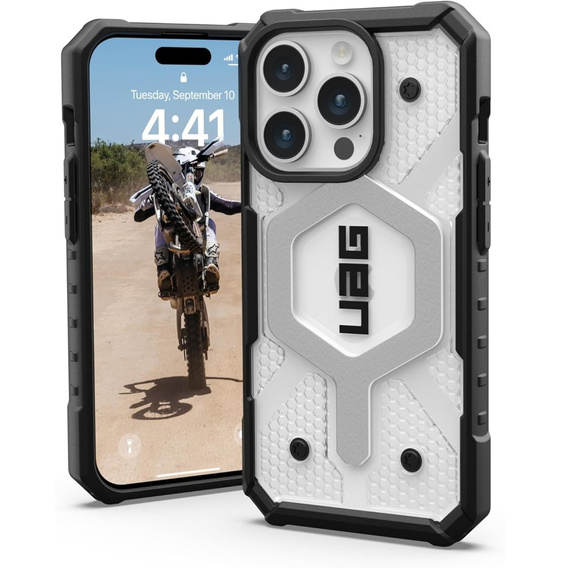 Etui Urban Armor Gear do iPhone 15 Pro, Pathfinder MagSafe, przezroczyste / czarne