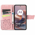 Etui z klapką do Motorola Moto G86 5G, Butterfly, różowe rose gold