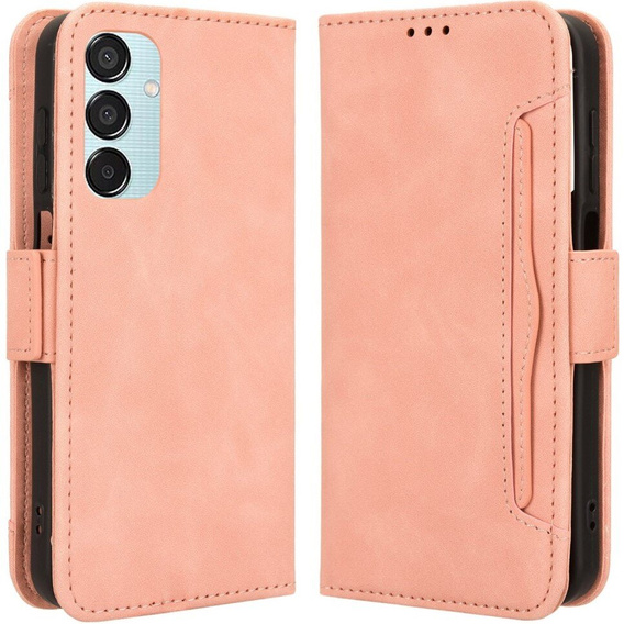 Etui z klapką do Samsung Galaxy M15 5G, Card Slot, różowe