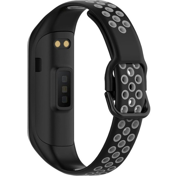 Pasek Silikonowy do Samsung Galaxy Fit 2 SM-R220, Czarny / Szary
