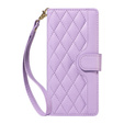 Etui z klapką do Xiaomi Redmi Note 14 Pro 5G / Xiaomi Redmi Note 14 Pro+ 5G / Xiaomi Poco X7 5G, Rhombus Crossbody Leather, fioletowe