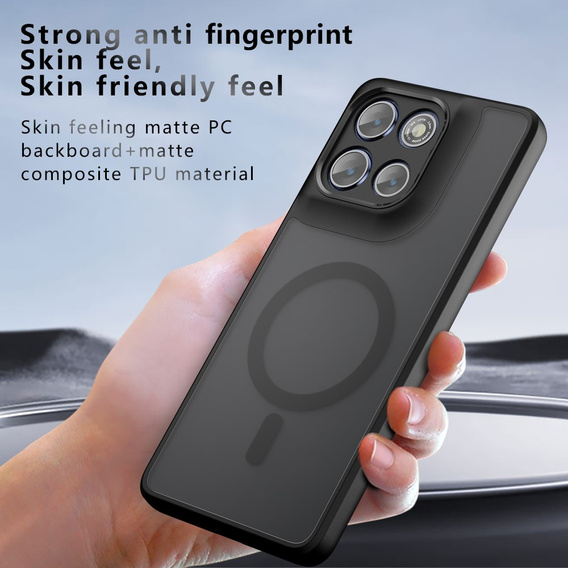 Etui do Motorola Moto G86 5G / G86 Power 5G, do MagSafe, ERBORD Matt Case, czarny