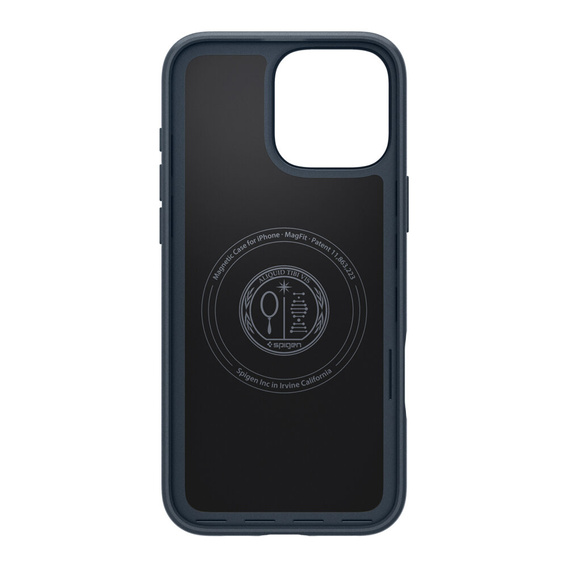 Etui Spigen do iPhone 16 Pro, Thin Fit Mag, granatowe + Szkło