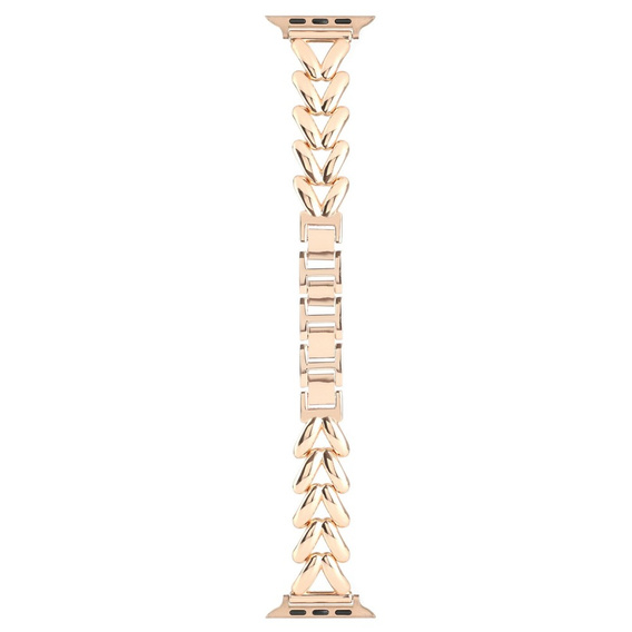 Bransoleta do Apple Watch 1/2/3/4/5/6/7/8/9/10/11/SE 38/40/41/42mm, Różowa rose gold