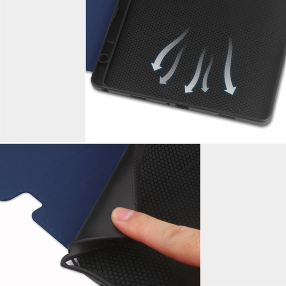 Etui do Samsung Galaxy Tab S10 Lite / S10 FE / S9 FE, Business Card and Pen Slot, niebieskie