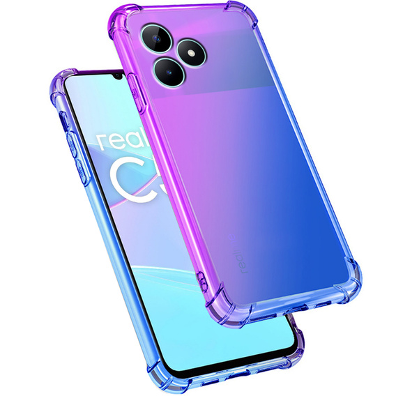 Etui Gradient Dropproof do Realme C51, Fioletowe / niebieskie