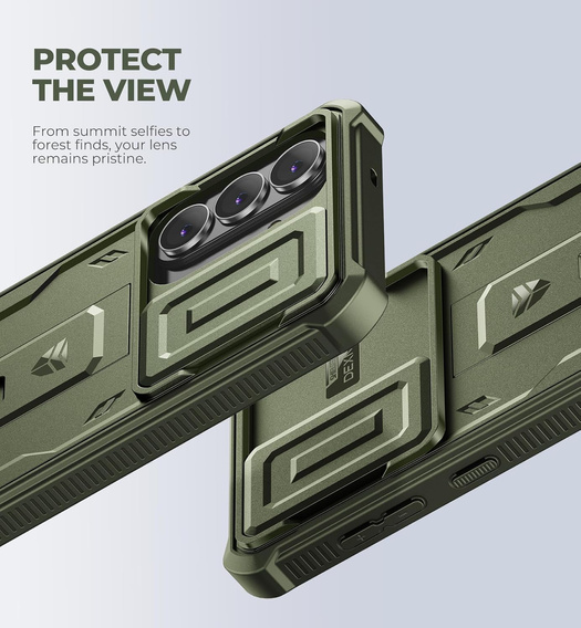 Etui pancerne do Samsung Galaxy S26 Plus, Dexnor Full Body (Two Frames), zielone