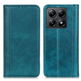 Etui do Xiaomi 14T Pro, Wallet Litchi Leather, zielone
