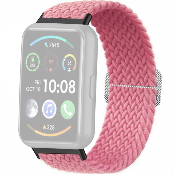 Pasek nylonowy do Huawei Watch Fit 2, Różowy