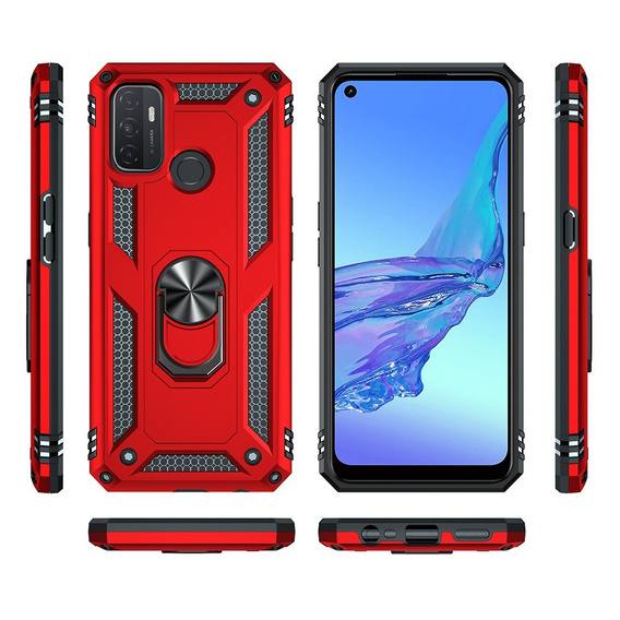 Etui pancerne do Oppo A53 / Oppo A53s / A32 4G, Nox Case Ring, czerwone