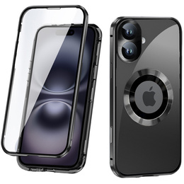 Etui do iPhone 16, Dual Glass, do Magsafe, czarne