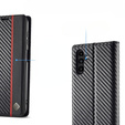 Etui z klapką do Samsung Galaxy A36 5G, Carbon LC.IMEEKE, czarne
