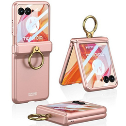 Etui do Motorola Razr 50 Ultra, Ring Holder, różowe