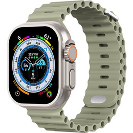 Pasek Silikonowy do Apple Watch 1/2/3/4/5/6/7/8/9/10/11/SE Ultra 1/2/3 42/44/45/46/49mm, Khaki